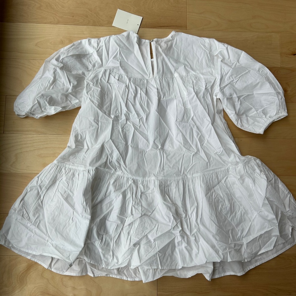 WHITE PUFFY DRESS - Picture 5 of 6
